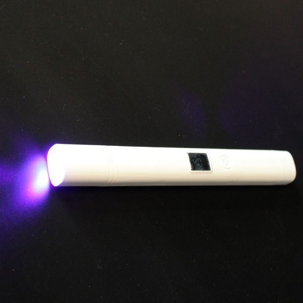 UV/LED-ліхтарик для сушіння нігтів висувний, 1 Вт, з підставкою і комплектом подушок для стемпінгу NAILF-1W фото