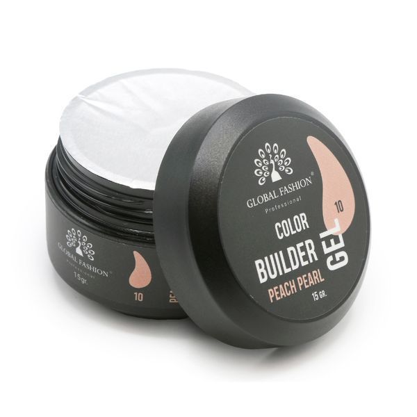 Гель для моделирования ногтей Global Fashion Color Builder Gel #10 Peach pearl, 15 г 19786 фото