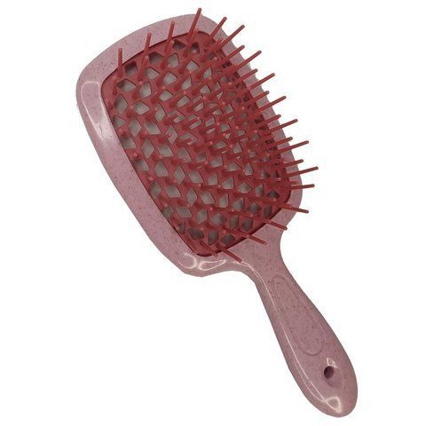 Гребінець HollowComb SUPERBRUSH PLUS, Пудровий - Червоний HC-POW-R фото