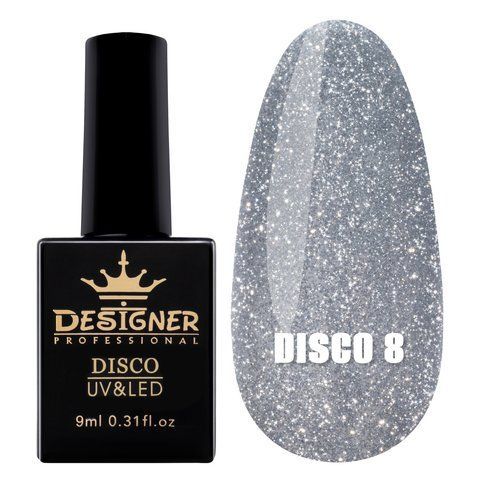 Гель-лак Designer Professional Disco Gel Polish, 9 мл, 08 DP-DGP-08 фото
