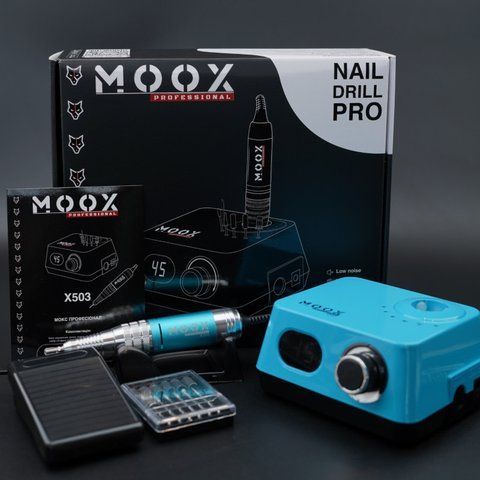 Фрезер для манікюру та педикюру MOOX X503 45 000 об/хв, 70 W, Light blue Moox-503-LB фото