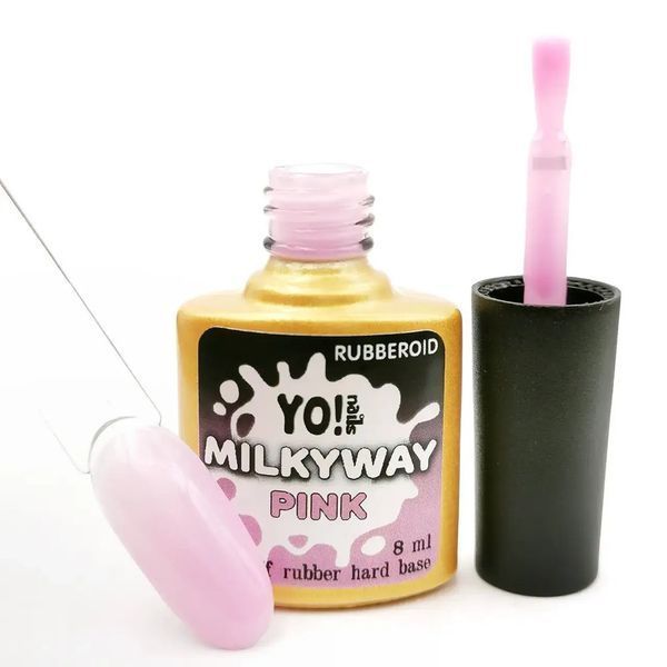 Каучуковая база YO!NAILS Milkyway Hard Base Розовая, 8 мл YO-BS-MW-P-8 фото