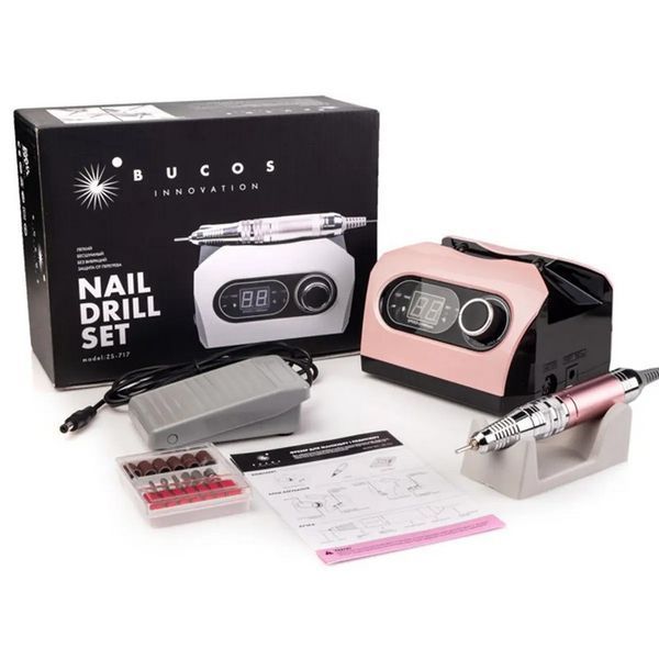 Фрезер для нігтів ZS-717 PRO PINK 65 Вт, 45 000 об/хв ZS-717-65-45-p фото