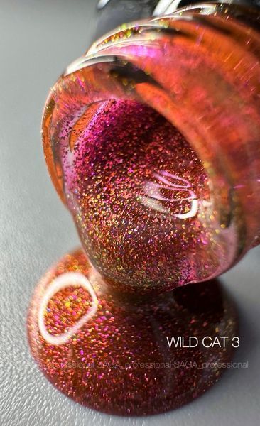 Гель-лак &laquo;котяче око&raquo; SAGA Professional Wild Cat gel polish #3, 9 мл SG-GWLD-03 фото