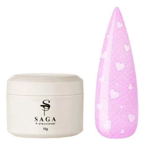 Гель для нарощування SAGA Professional Builder Gel Heart #04, 15 мл SAGA-HBG-04 фото