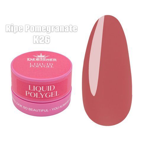 Рідкий полігель Designer Professional Liquid Polygel K26, в банці 30 мл DP-PL30-K26 фото