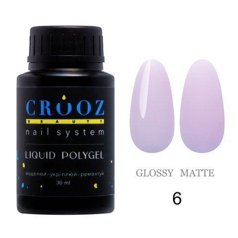 Рідкий полігель CROOZ LIQUID POLYGEL #6, банка вузька, 30 мл CR-LQP-BTL-06 фото