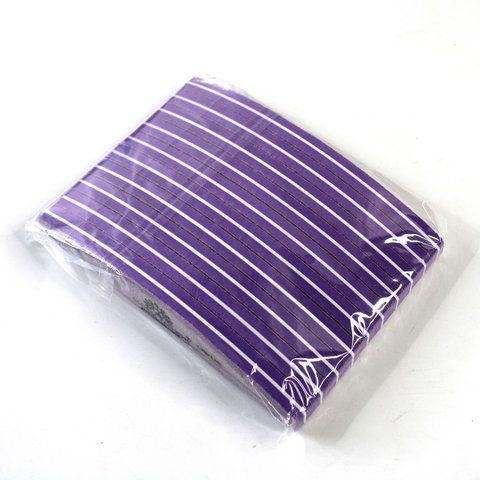 Пилочка-баф Global Fashion, довга 120/120, Фіолетова, 10 шт/уп PBFD-120/120-V-PACK фото