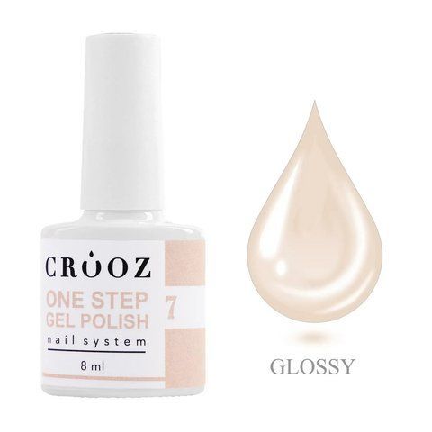 CROOZ ONE STEP GEL POLISH 3 в 1 (база, колір, топ) #7, 8 мл CROOZ-31-07 фото