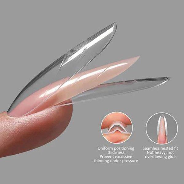 Двойные формы для наращивания Global Fashion SANDWICH Dual Nail Form, Миндаль, 15 размеров, 240 шт 26784 фото