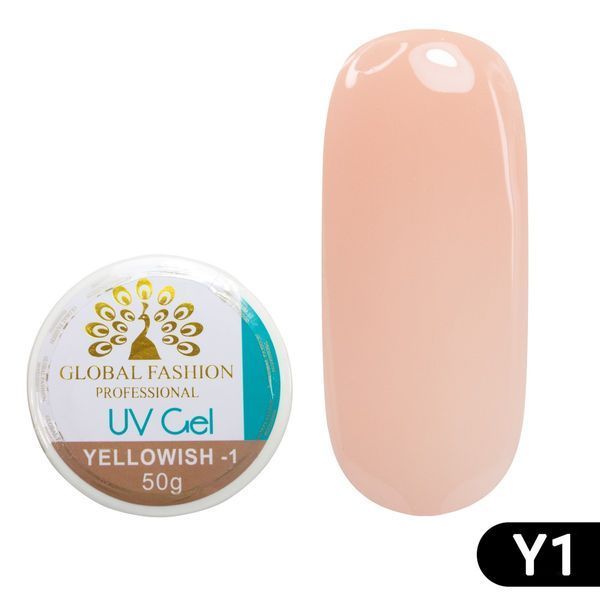 Гель для моделювання нігтів Global Fashion 50 гр Yellowish-1 11843 фото