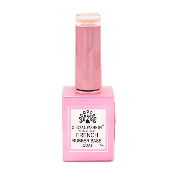 Каучукова база для гель-лаку френч Global Fashion Rubber Base Coat French, 15 мл 02 8096 фото