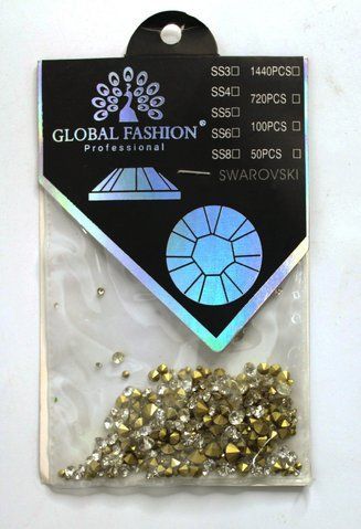 Микс: камни, стразы, бисер для декора ногтей, Bronze-Clear, 720 шт MX-GF-DEC05 фото