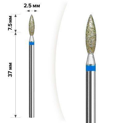 М-26 Алмазная насадка Пламя Blue 2.5*9мм М-26 Алм Пл Blue 2.5*9 фото