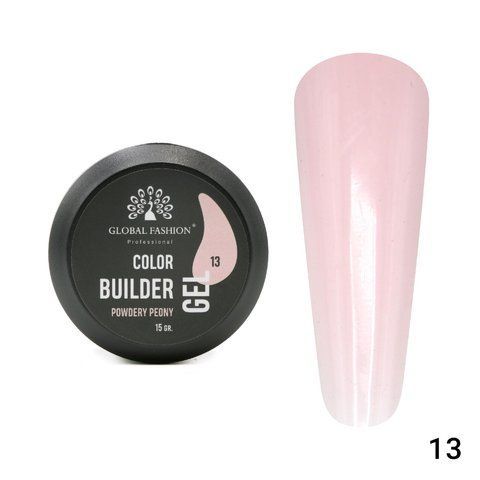 Гель для моделирования ногтей Global Fashion Color Builder Gel #13 Powdery peony, 15 г 19789 фото