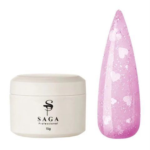 Гель для нарощування SAGA Professional Builder Gel Heart #05, 15 мл SAGA-HBG-05 фото