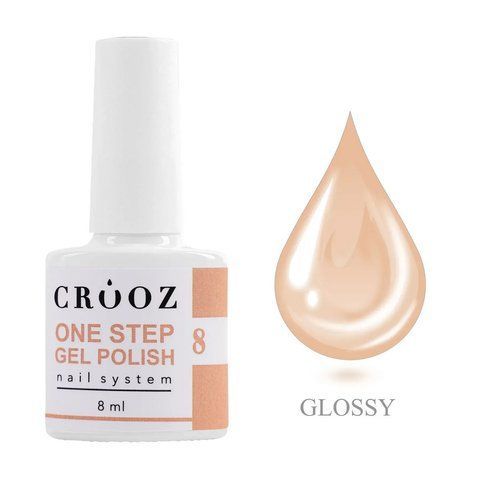 CROOZ ONE STEP GEL POLISH 3 в 1 (база, колір, топ) #8, 8 мл CROOZ-31-08 фото
