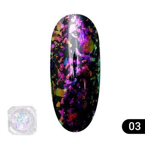 Втирка для ногтей Global Fashion, Transparent est chameleon 03 3 фото