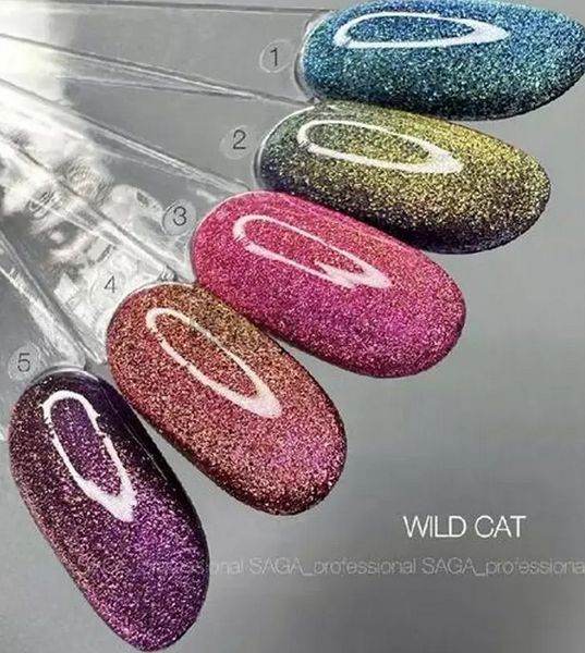 Гель-лак &laquo;котяче око&raquo; SAGA Professional Wild Cat gel polish #4, 9 мл SG-GWLD-04 фото