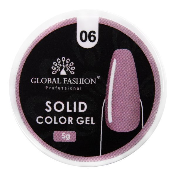 Гель-фарба Global Fashion підвищеної щільності Solid color gel 06, 5 г 15610 фото