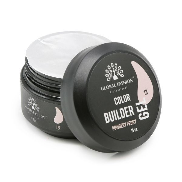 Гель для моделирования ногтей Global Fashion Color Builder Gel #13 Powdery peony, 15 г 19789 фото