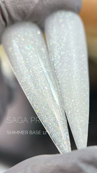 Базове покриття з шимером Saga Cover Base Shimmer #12, 15 мл SAGA-COSH-12 фото