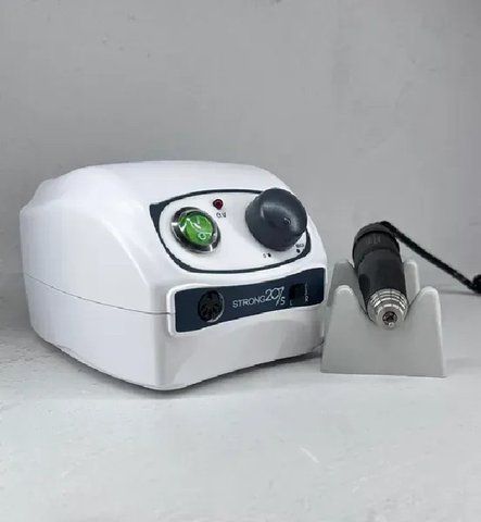 Фрезер для манікюру та педикюру Strong 207 S з ручкою H450, 200 Вт, 45 000 об./хв, без педалі (Оригінал) ST-207S/H450-WP-OR фото