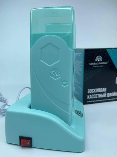 Воскоплав касетний GLOBAL FASHION на 2 касети, квадратний м'ятний VP02-MINT фото