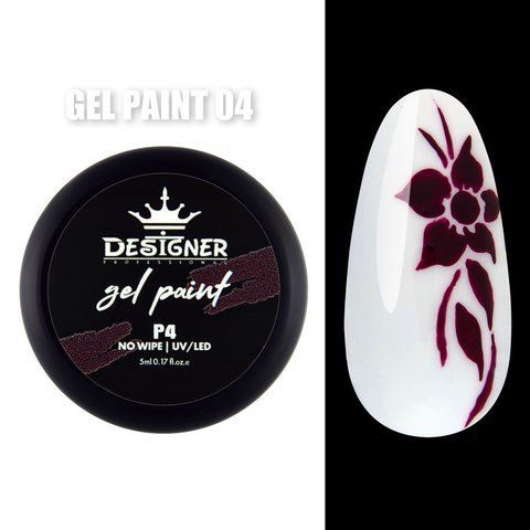 Гель-краска для дизайна Designer Professional Gel Paint No Wipe 04, 5 мл DP-GP-04 фото