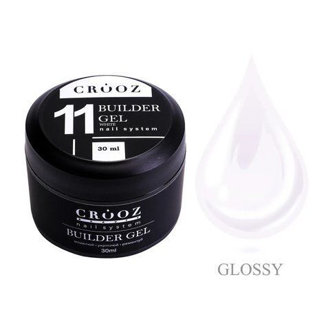 Гель для нарощування Crooz Builder Gel №11 White, 30 мл CR-28731 фото