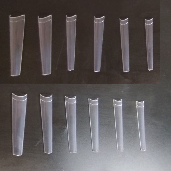 Тіпси гелеві Global Fashionl Soft Gel Tips, балерина з короткою лінією, 12 розмірів, 240 шт GF-SGT-01 фото