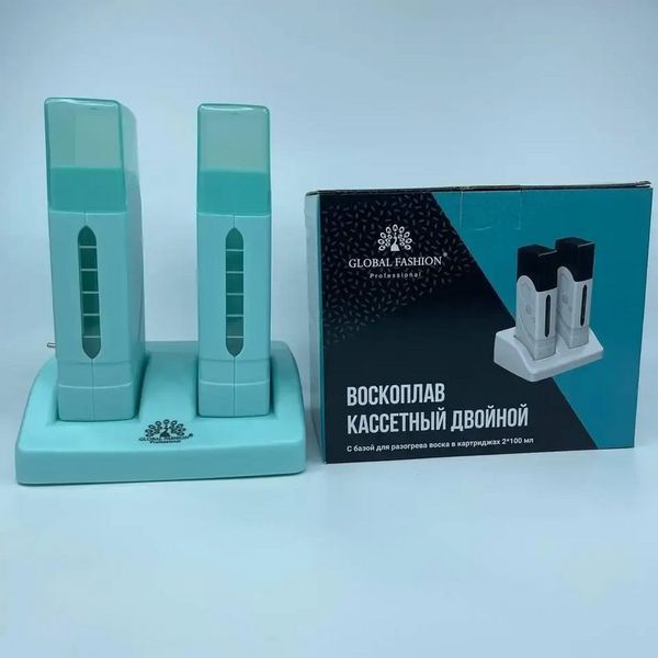 Воскоплав касетний GLOBAL FASHION на 2 касети, квадратний м'ятний VP02-MINT фото