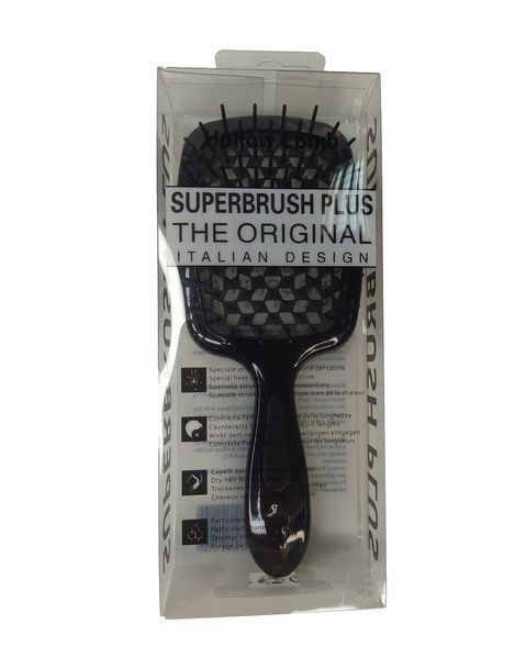 Гребінець HollowComb SUPERBRUSH PLUS, Чорний HC-BLK фото
