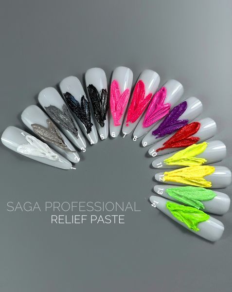 Гель-паста для дизайна ногтей SAGA Professional Relief Paste #13, 5 мл SG-PASR-13 фото