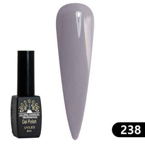 Гель-лак Global Fashion BLACK ELITE 238, 8 мл 2435 фото