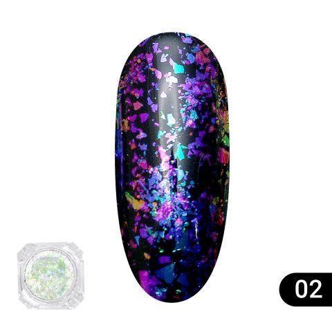 Втирка для ногтей Global Fashion, Transparent est chameleon 02 2 фото