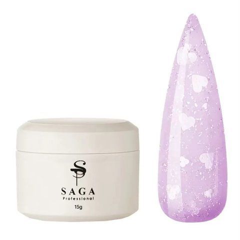 Гель для нарощування SAGA Professional Builder Gel Heart #06, 15 мл SAGA-HBG-06 фото