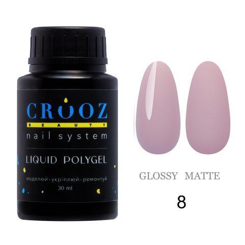 Рідкий полігель CROOZ LIQUID POLYGEL #8, банка вузька, 30 мл CR-LQP-BTL-08 фото