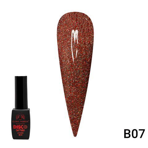 Гель лак Disco Gel Polish, Global Fashion, світловідбивний, 8 мл B07 12229 фото
