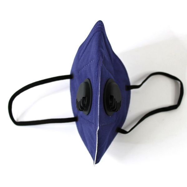 Захисна маска-респіратор із клапаном KN95, Синя MASK-KN95-DBL фото
