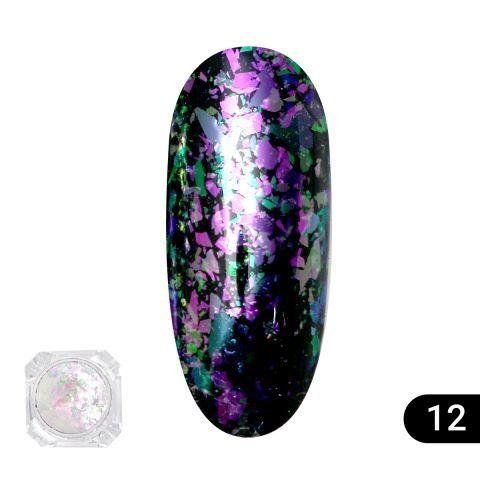Втирка для ногтей Global Fashion, Transparent est chameleon 12 12 фото