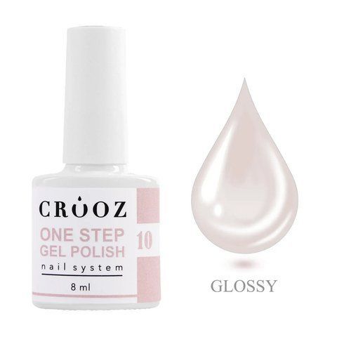 CROOZ ONE STEP GEL POLISH 3 в 1 (база, колір, топ) #10, 8 мл CROOZ-31-10 фото