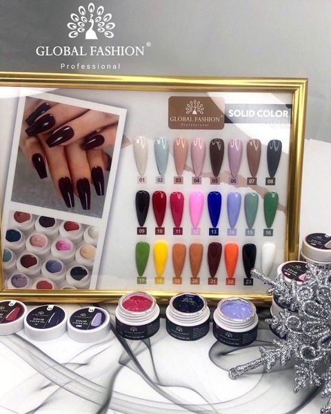 Гель-фарба Global Fashion підвищеної щільності Solid color gel 13, 5 г 15617 фото