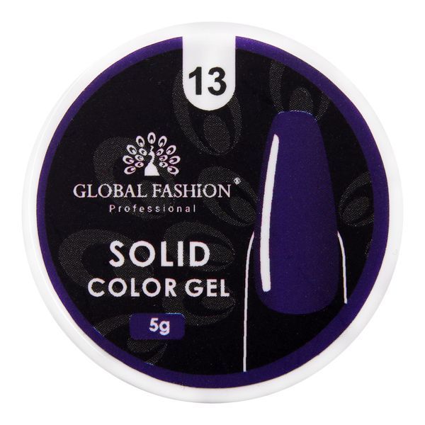 Гель-фарба Global Fashion підвищеної щільності Solid color gel 13, 5 г 15617 фото