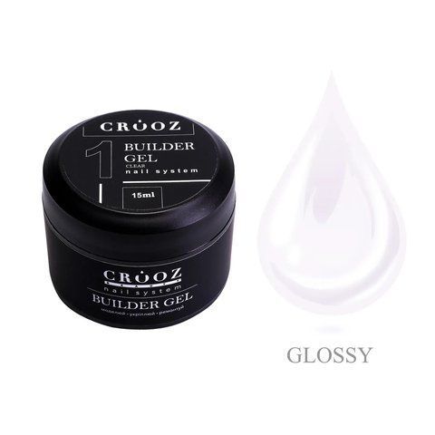 Гель для нарощування CROOZ Builder Gel #1 Clear, 15 мл CR-24248 фото