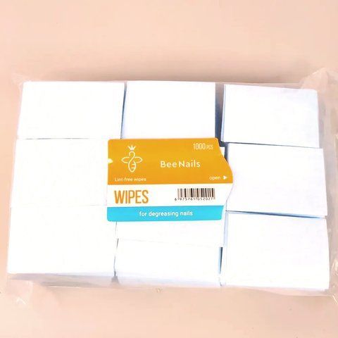 Серветки безворсові Bee Nails, Біли, 1000 шт./уп. BN-SW-1000W фото