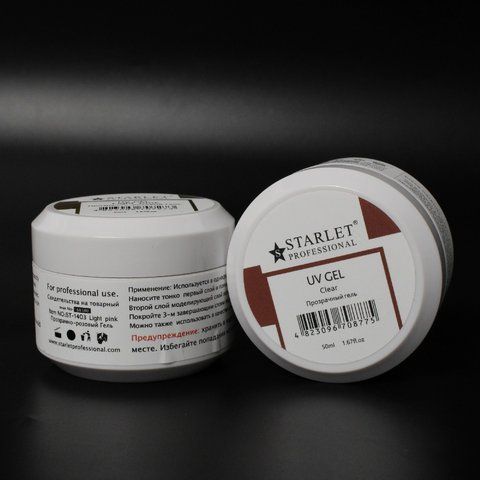 Гель для наращивания STARLET PROFESSIONAL UV GEL, Clear, 50 мл STP-UVG-C50 фото