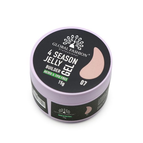 Гель для моделирования ногтей Global Fashion 4 Season Jelly Builder Gel #07, 15 г 26079 фото