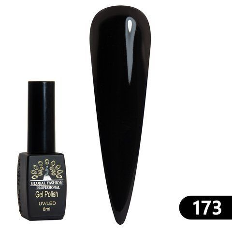 Гель-лак Global Fashion BLACK ELITE 173 (black), 8 мл 2423 фото