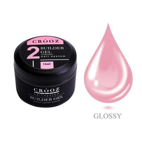 Гель для нарощування CROOZ Builder Gel #2 Warm Pink, 15 мл CR-24249 фото